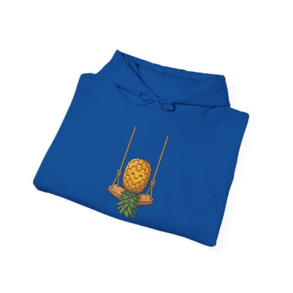 Pineapple on a Swing Hoodie – Cute Tropical Fruit Graphic Sweatshirt