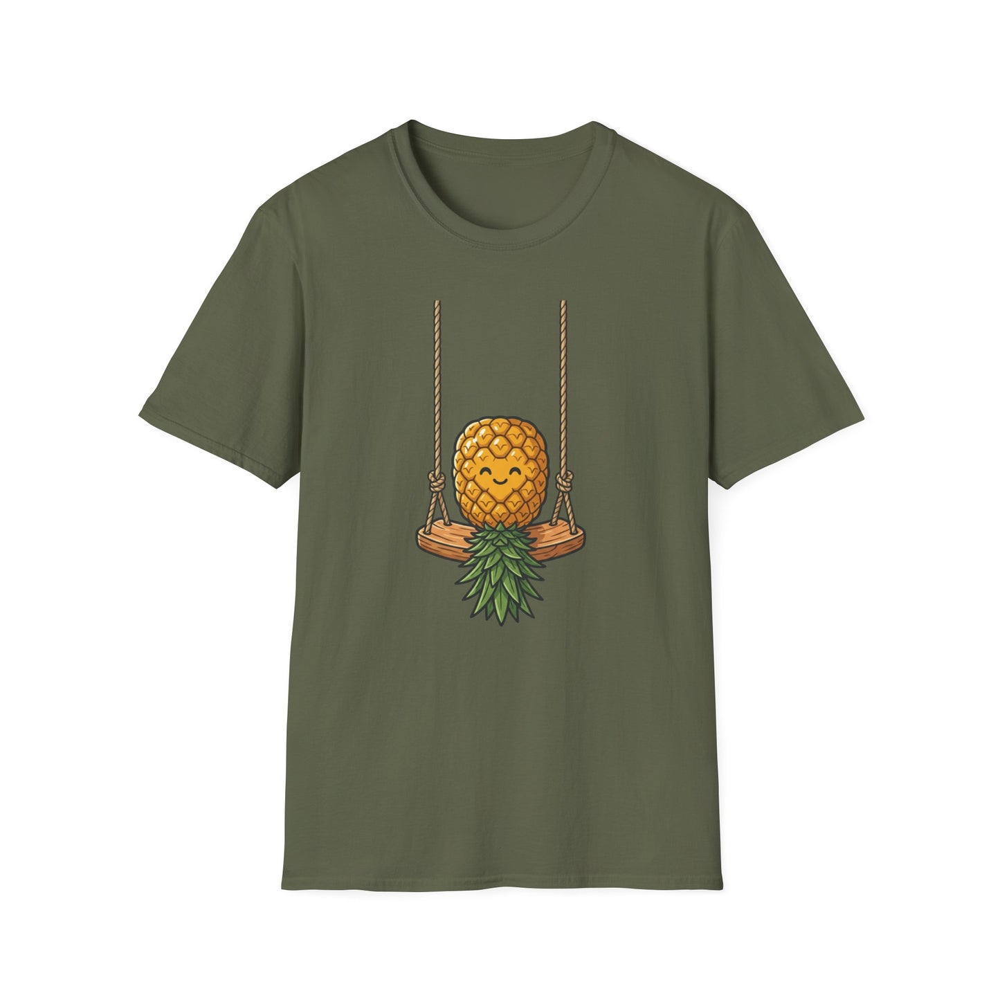 Pineapple Swing T-Shirt — Cute Smiling Pineapple Graphic Tee