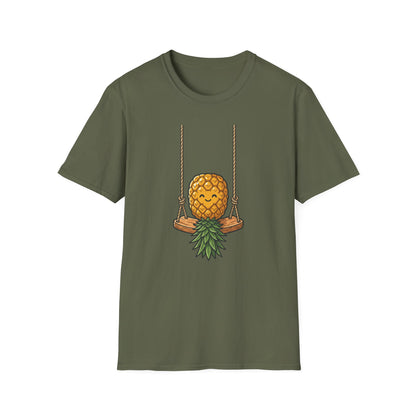Pineapple Swing T-Shirt — Cute Smiling Pineapple Graphic Tee