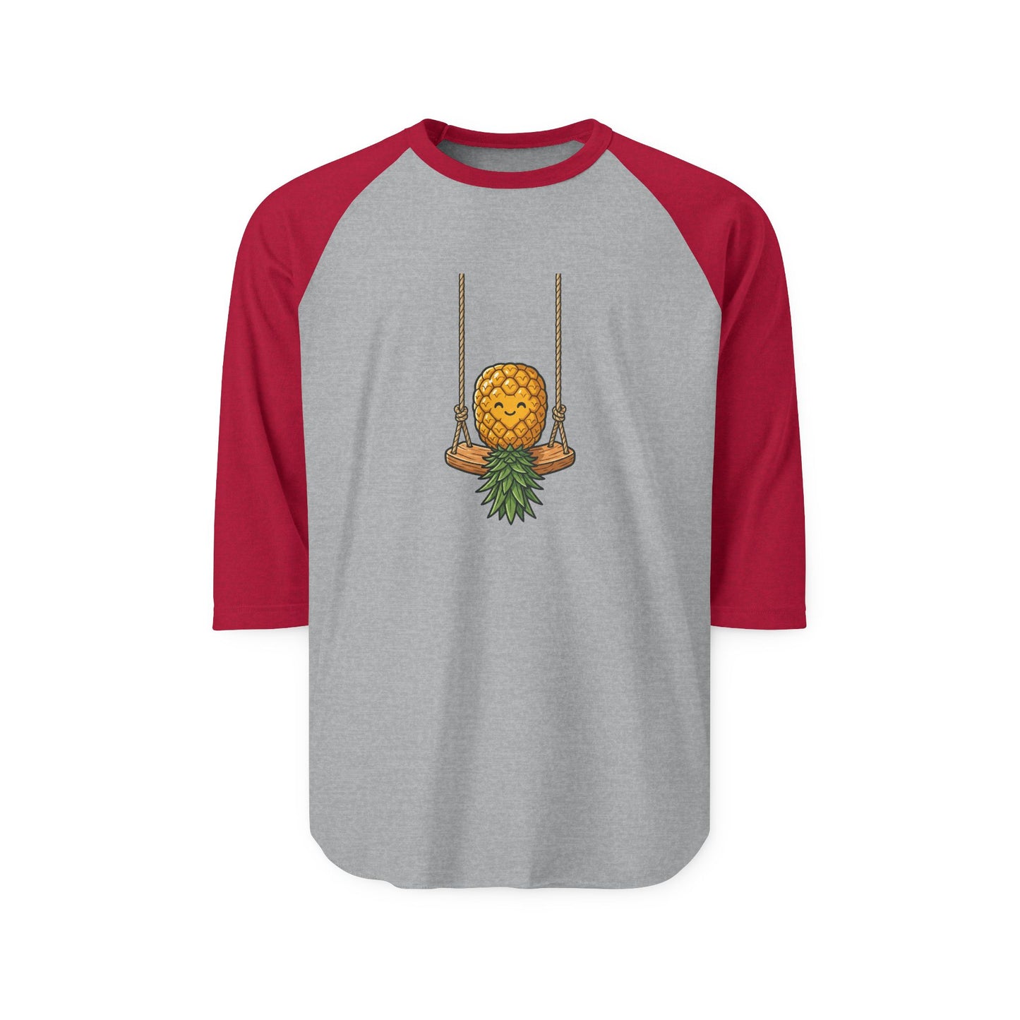 Swinging Pineapple Unisex Three-Quarter Sleeve Raglan Shirt