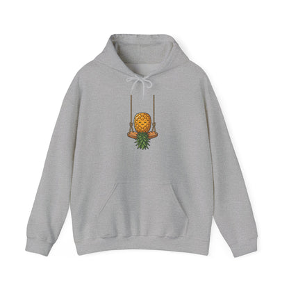 Pineapple on a Swing Hoodie – Cute Tropical Fruit Graphic Sweatshirt
