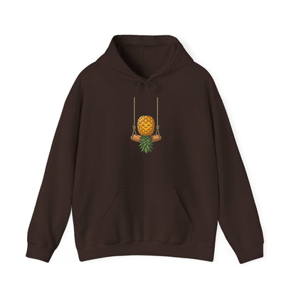 Pineapple on a Swing Hoodie – Cute Tropical Fruit Graphic Sweatshirt