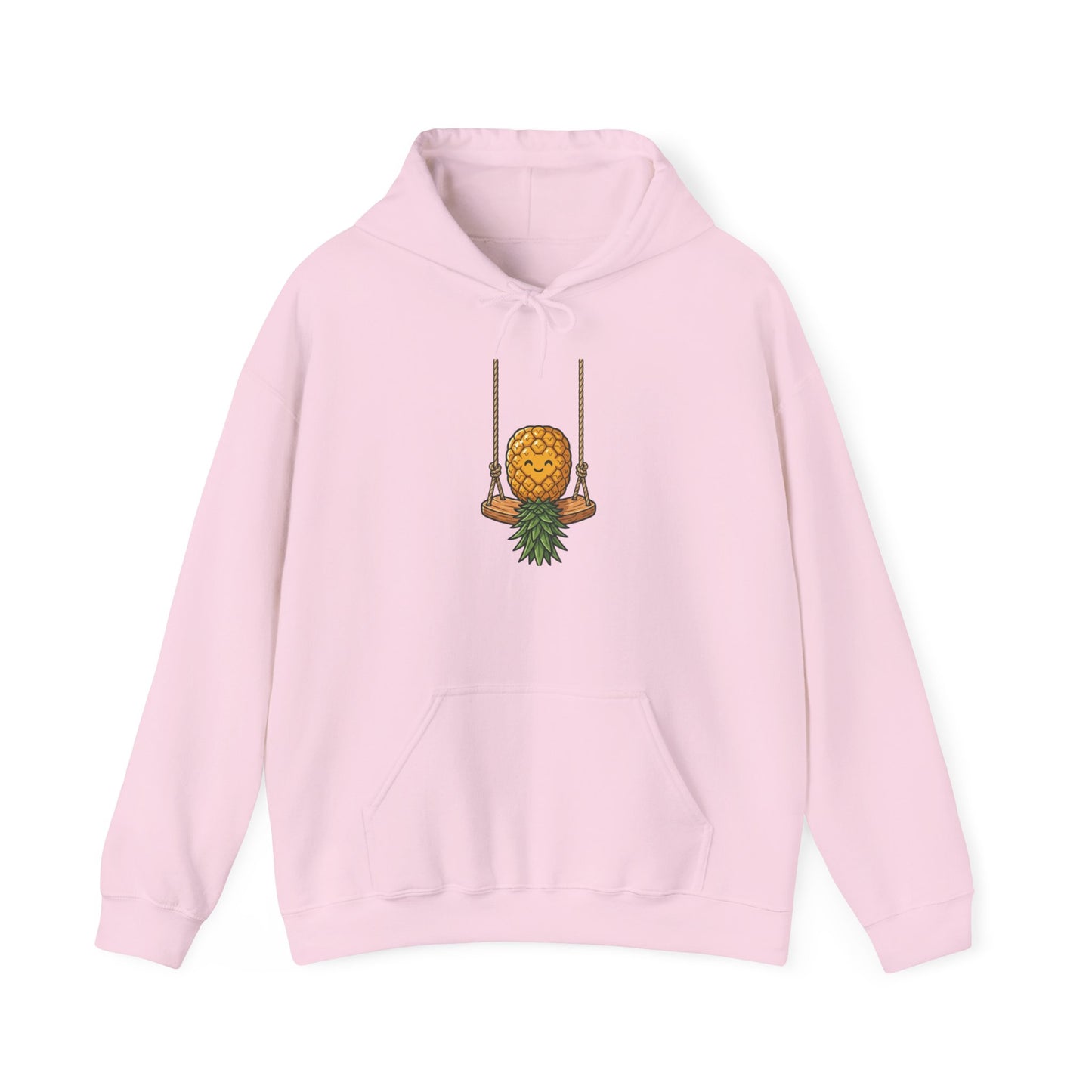 Pineapple on a Swing Hoodie – Cute Tropical Fruit Graphic Sweatshirt