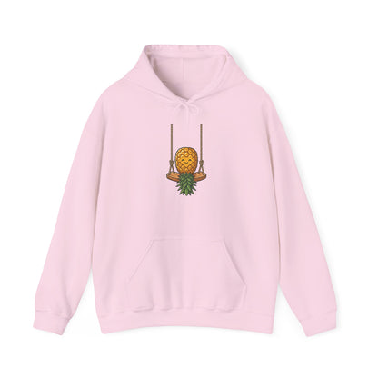 Pineapple on a Swing Hoodie – Cute Tropical Fruit Graphic Sweatshirt