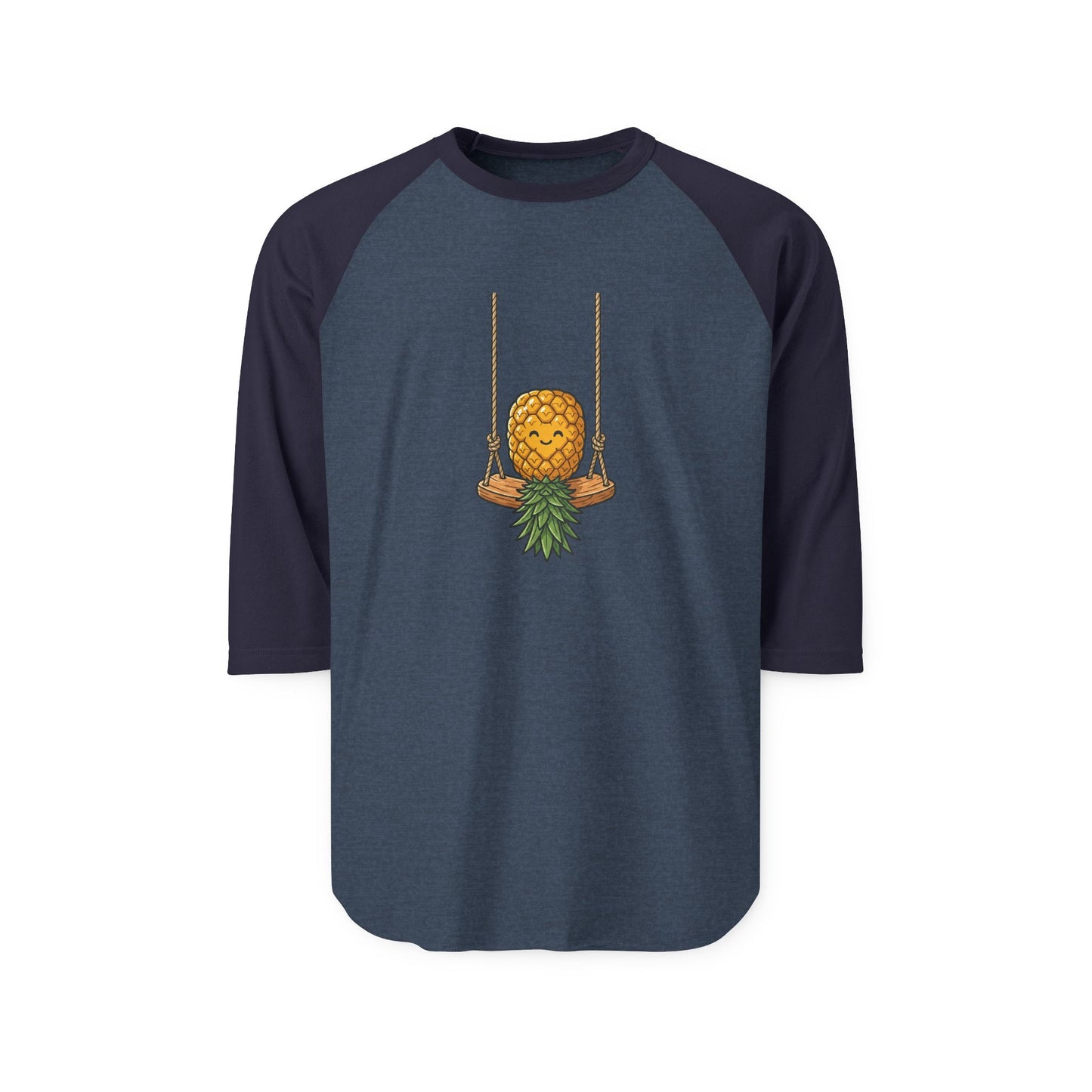 Swinging Pineapple Unisex Three-Quarter Sleeve Raglan Shirt