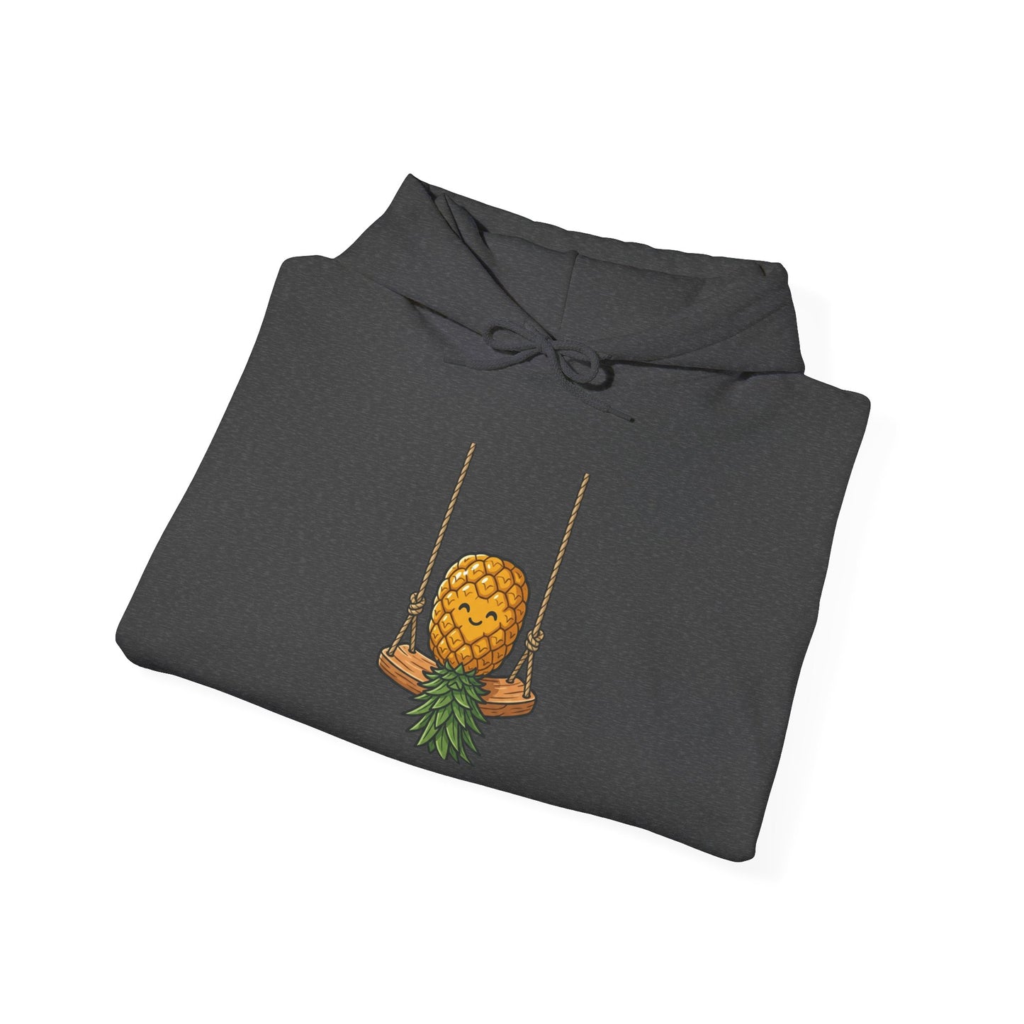 Pineapple on a Swing Hoodie – Cute Tropical Fruit Graphic Sweatshirt