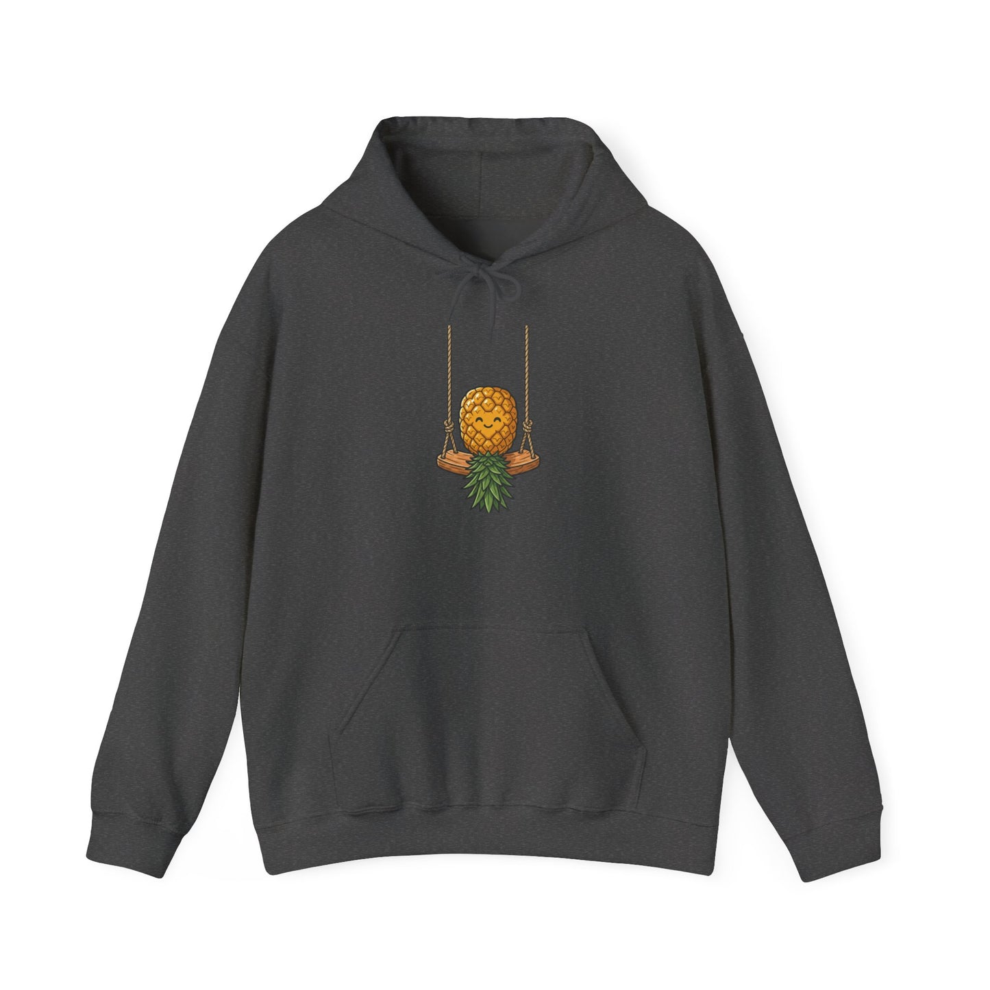 Pineapple on a Swing Hoodie – Cute Tropical Fruit Graphic Sweatshirt