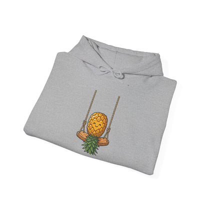 Pineapple on a Swing Hoodie – Cute Tropical Fruit Graphic Sweatshirt