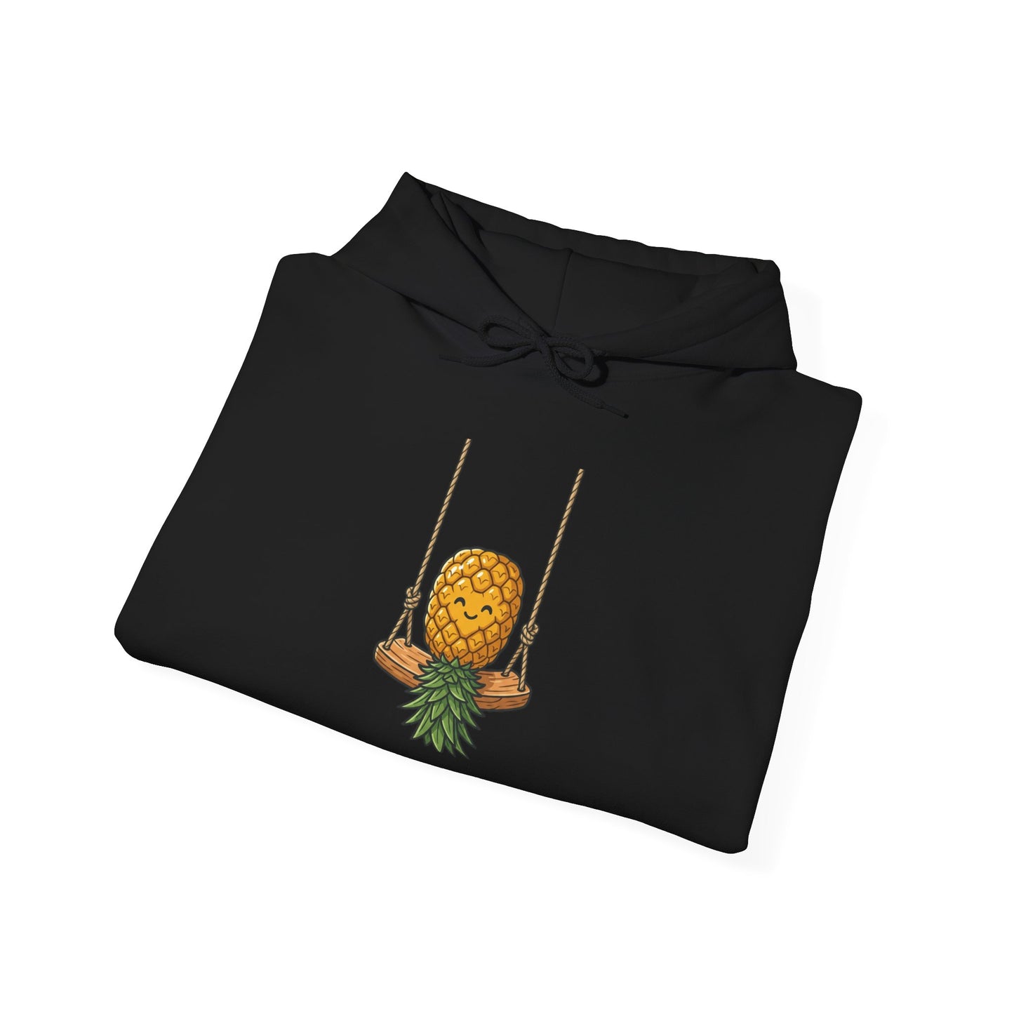 Pineapple on a Swing Hoodie – Cute Tropical Fruit Graphic Sweatshirt