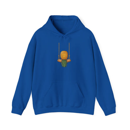 Pineapple on a Swing Hoodie – Cute Tropical Fruit Graphic Sweatshirt