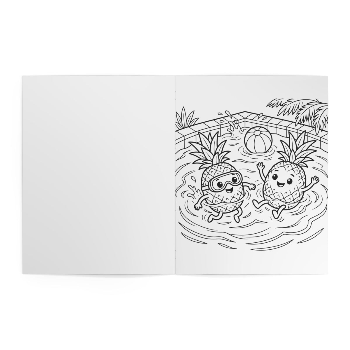 Pineapple Camping Fun Coloring Book