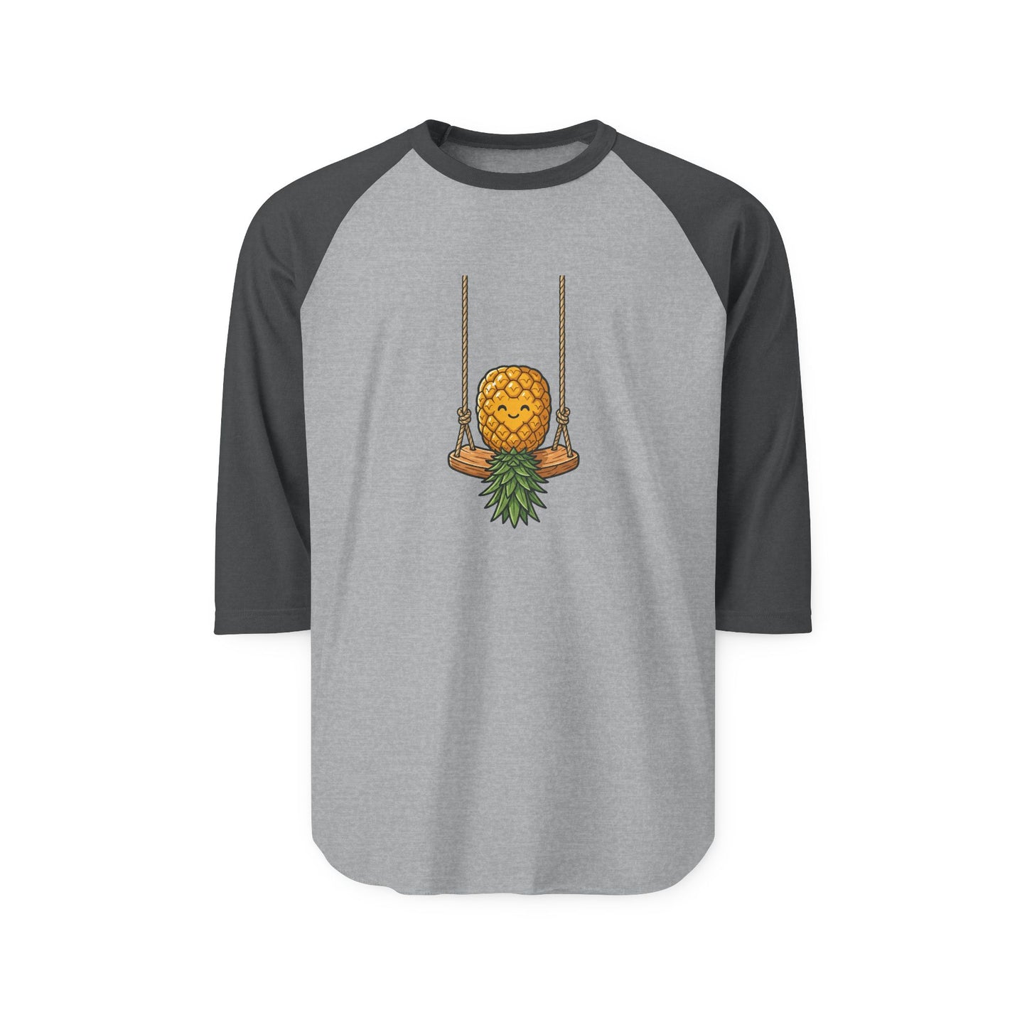 Swinging Pineapple Unisex Three-Quarter Sleeve Raglan Shirt
