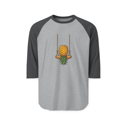 Swinging Pineapple Unisex Three-Quarter Sleeve Raglan Shirt