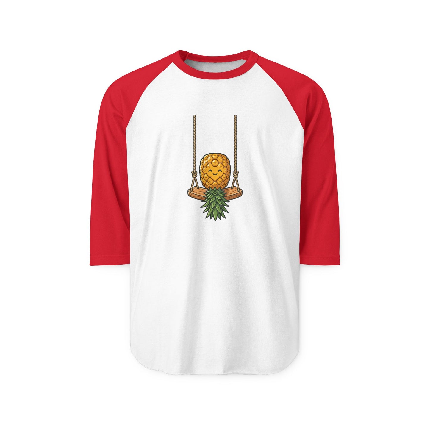 Swinging Pineapple Unisex Three-Quarter Sleeve Raglan Shirt