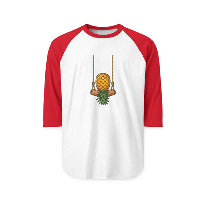 Swinging Pineapple Unisex Three-Quarter Sleeve Raglan Shirt