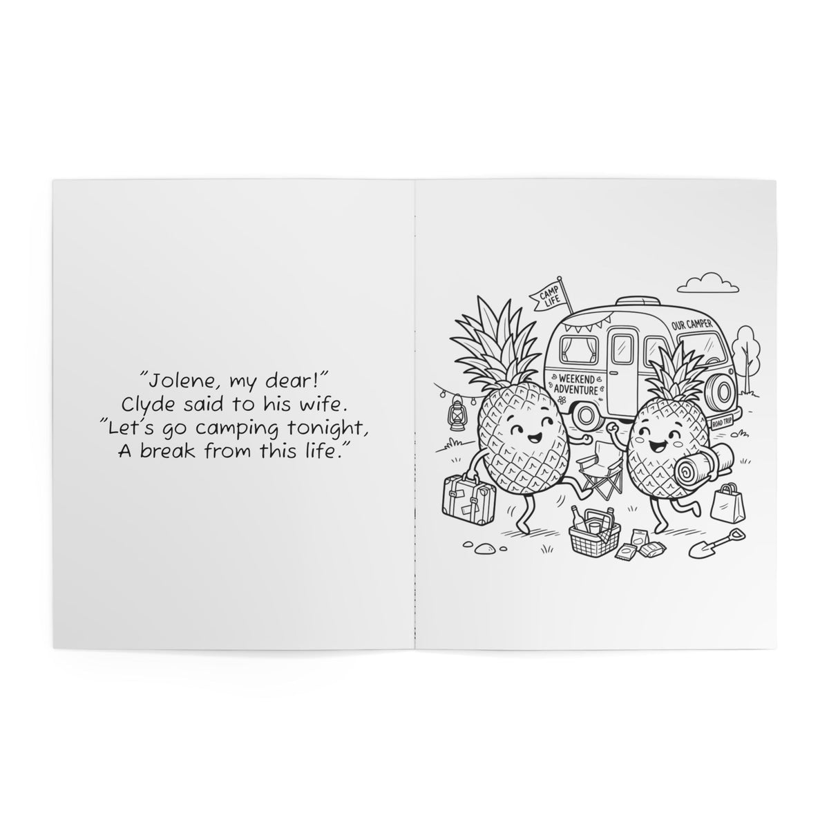 Copy of Pineapple Camping Fun Coloring Book
