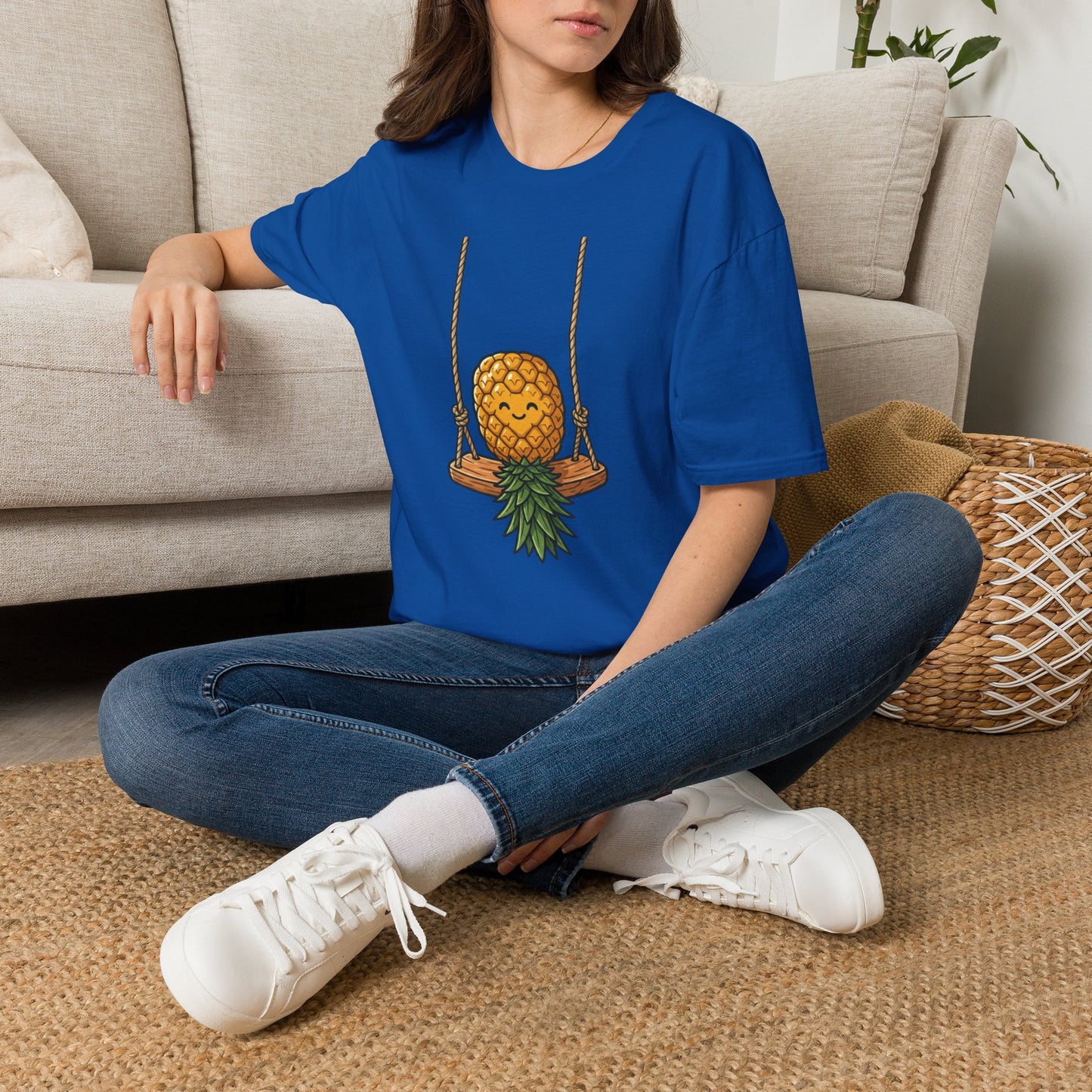 Pineapple Swing T-Shirt — Cute Smiling Pineapple Graphic Tee