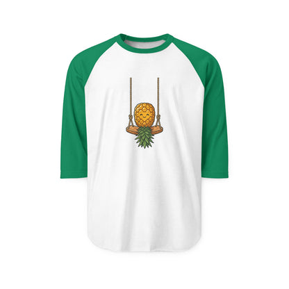 Swinging Pineapple Unisex Three-Quarter Sleeve Raglan Shirt