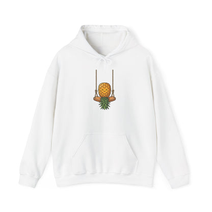 Pineapple on a Swing Hoodie – Cute Tropical Fruit Graphic Sweatshirt