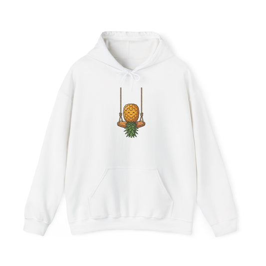 Pineapple on a Swing Hoodie – Cute Tropical Fruit Graphic Sweatshirt