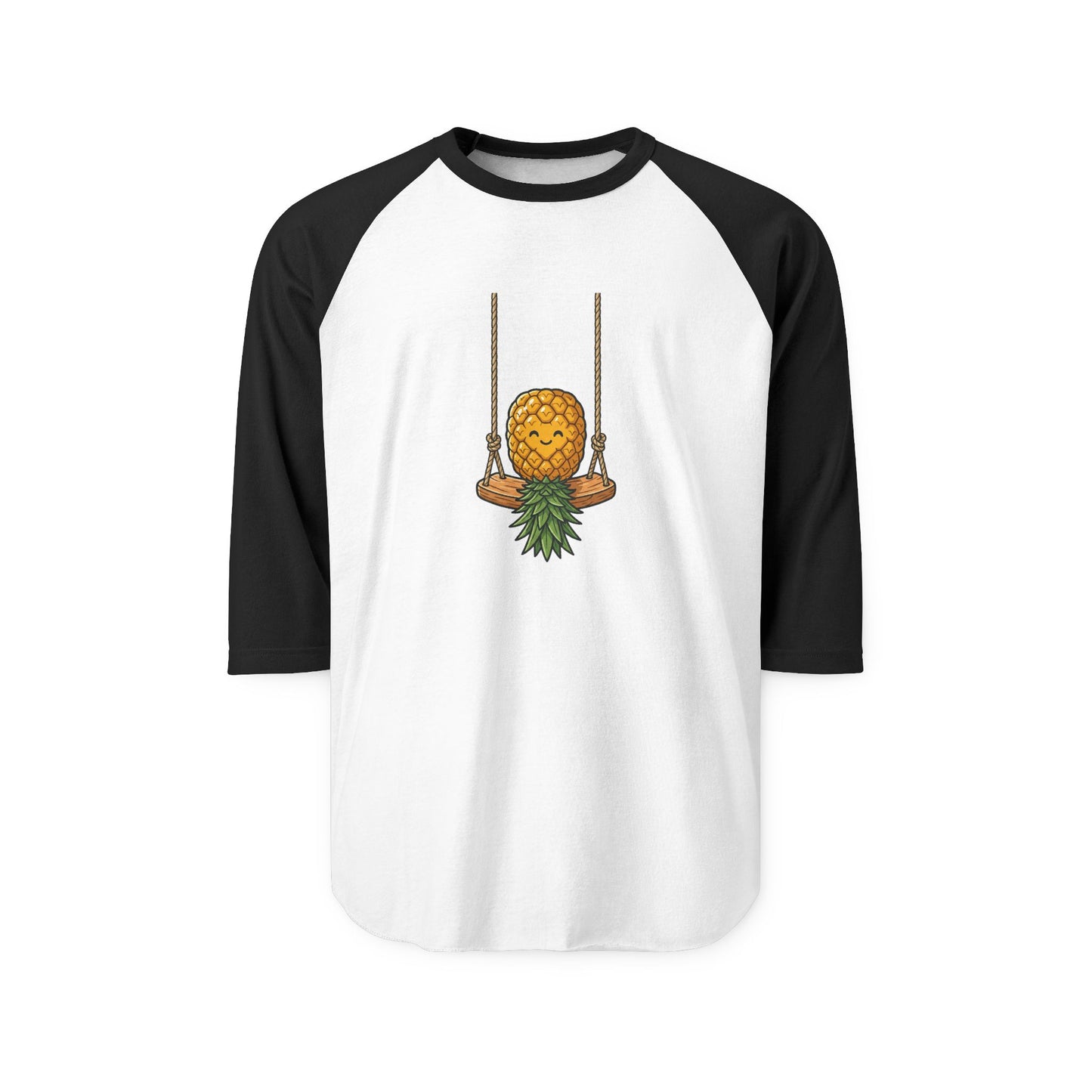 Swinging Pineapple Unisex Three-Quarter Sleeve Raglan Shirt