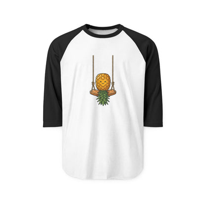 Swinging Pineapple Unisex Three-Quarter Sleeve Raglan Shirt