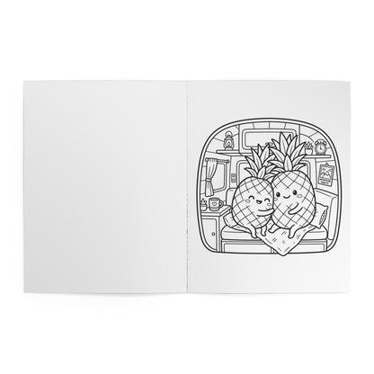 Pineapple Camping Fun Coloring Book