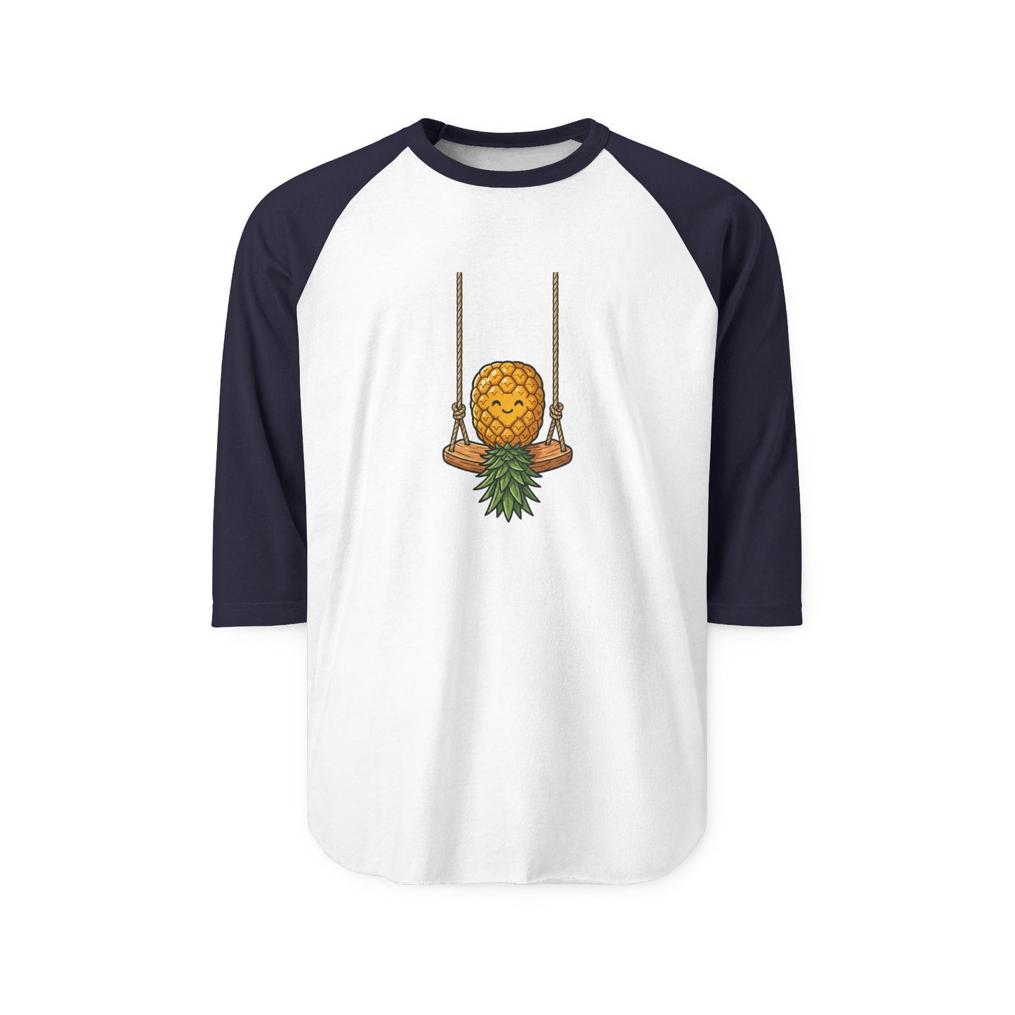 Swinging Pineapple Unisex Three-Quarter Sleeve Raglan Shirt