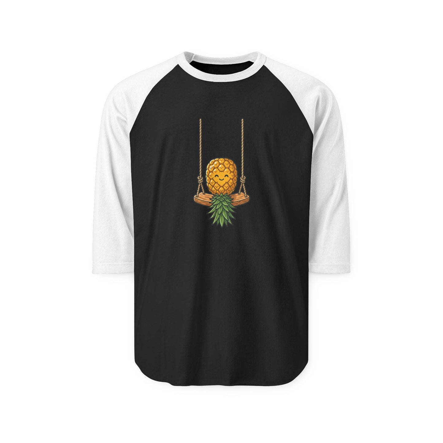 Swinging Pineapple Unisex Three-Quarter Sleeve Raglan Shirt