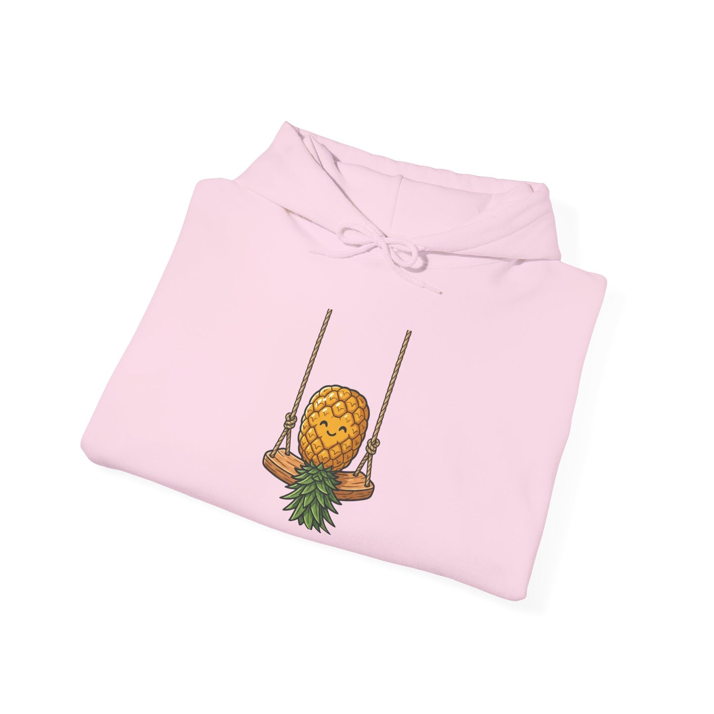 Pineapple on a Swing Hoodie – Cute Tropical Fruit Graphic Sweatshirt