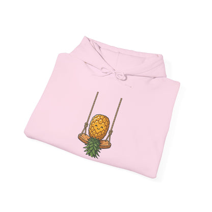 Pineapple on a Swing Hoodie – Cute Tropical Fruit Graphic Sweatshirt