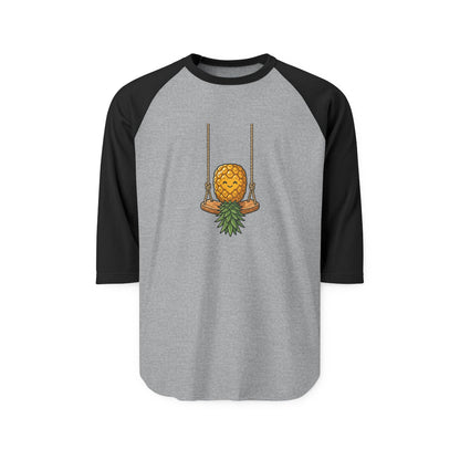 Swinging Pineapple Unisex Three-Quarter Sleeve Raglan Shirt