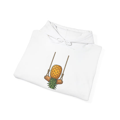 Pineapple on a Swing Hoodie – Cute Tropical Fruit Graphic Sweatshirt
