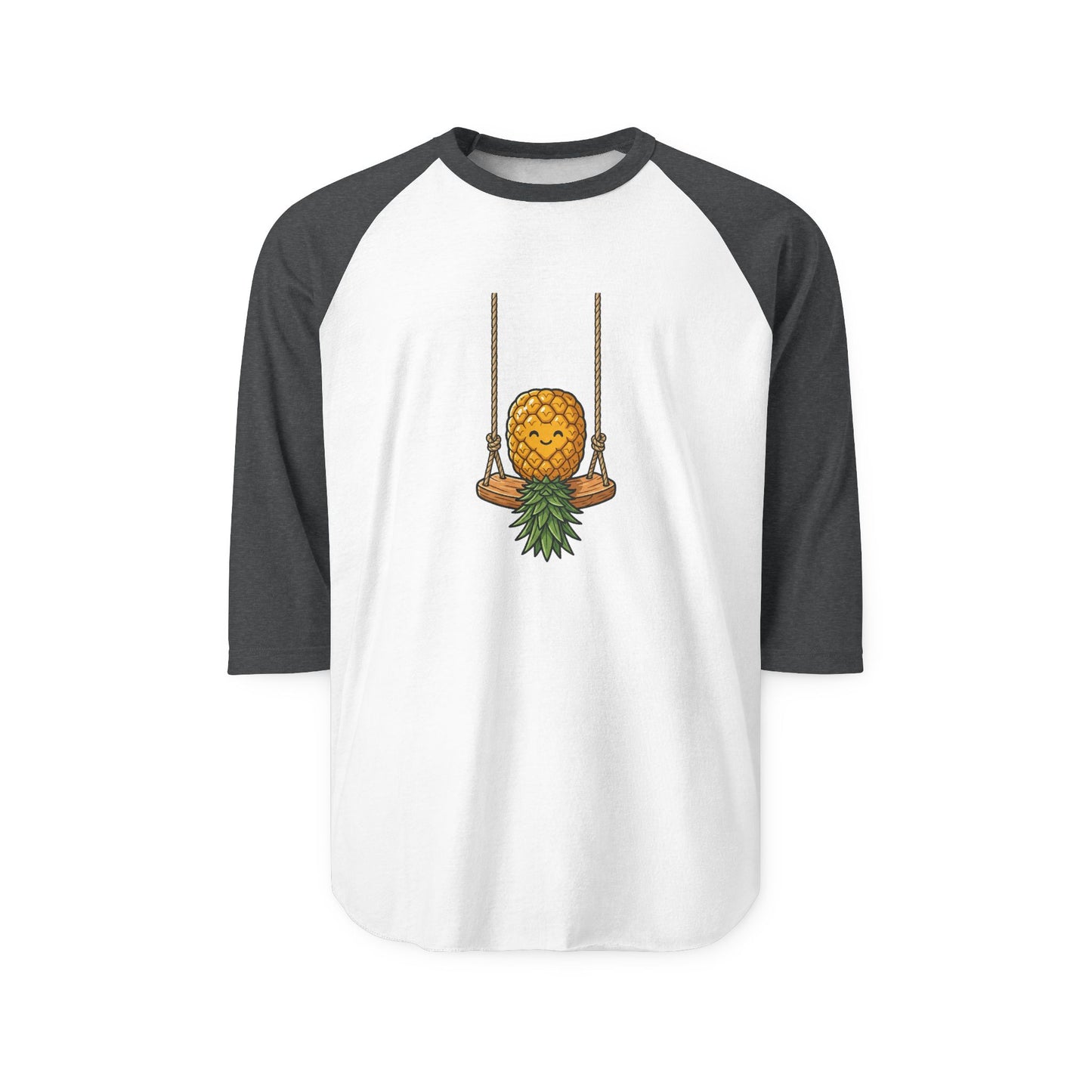 Swinging Pineapple Unisex Three-Quarter Sleeve Raglan Shirt
