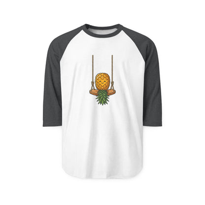 Swinging Pineapple Unisex Three-Quarter Sleeve Raglan Shirt