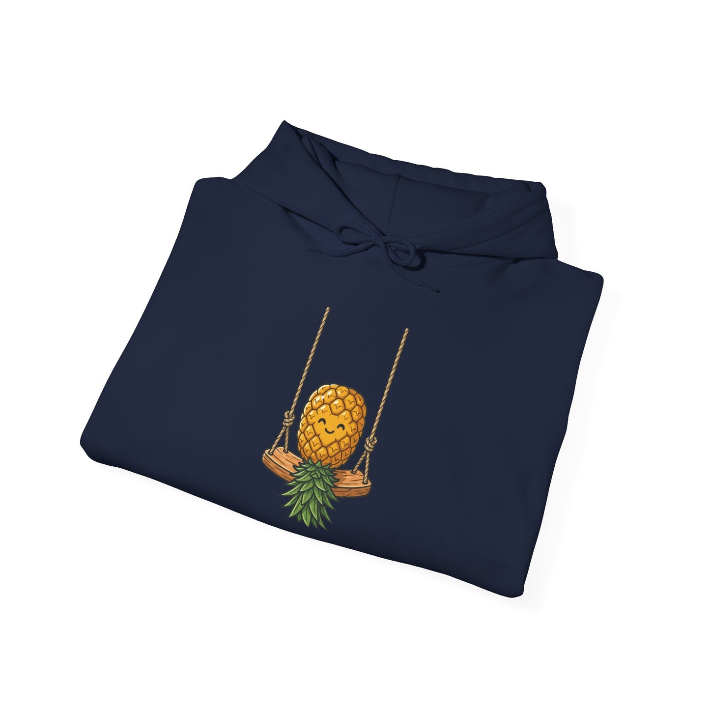 Pineapple on a Swing Hoodie – Cute Tropical Fruit Graphic Sweatshirt